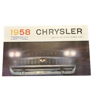 1958 Chrysler Original Sales‎ Brochure New Yorker, Saratoga, Windsor Vintage